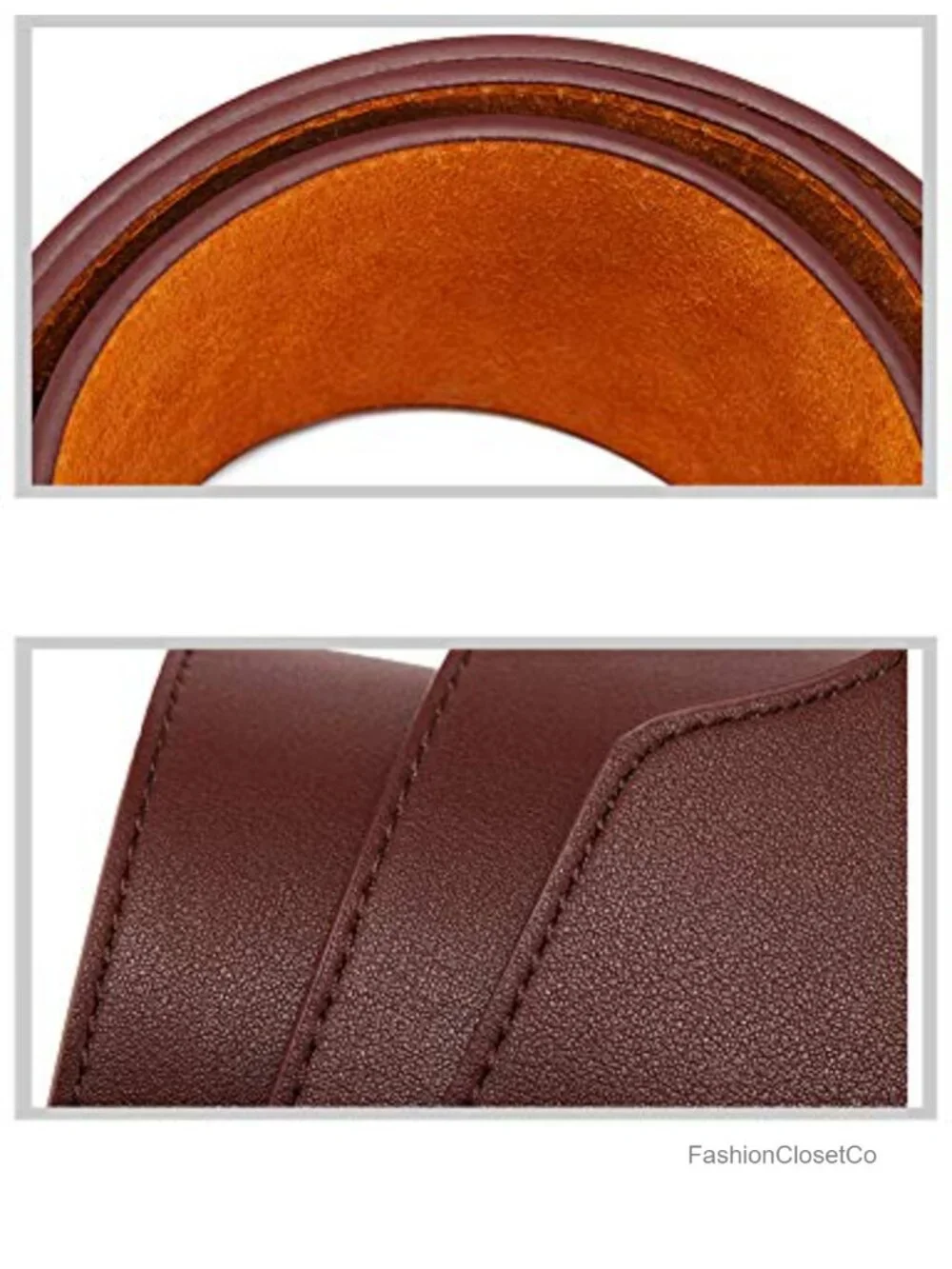 Wide Knotted Belt Design PU Leather Waistbands Simple Width Belt for Women